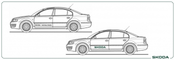 car labeling Skoda