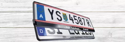 promotional license plate holder