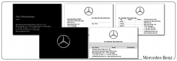 Visitenkarten und Terminkarten Mercedes
