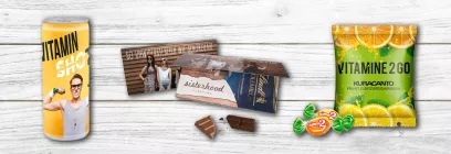 Süße Werbung und Werbegetränke