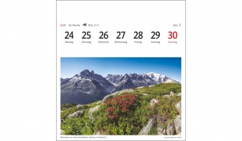 Alpen Postkartenkalender 2024