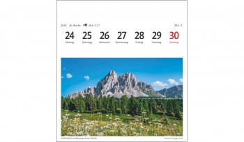 Südtirol Sehnsuchtskalender 2025