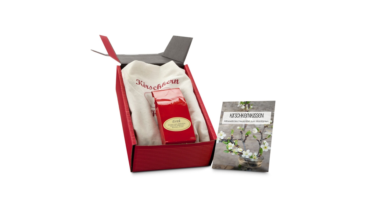 Geschenkset / Präsenteset: Kirschkernkissen
