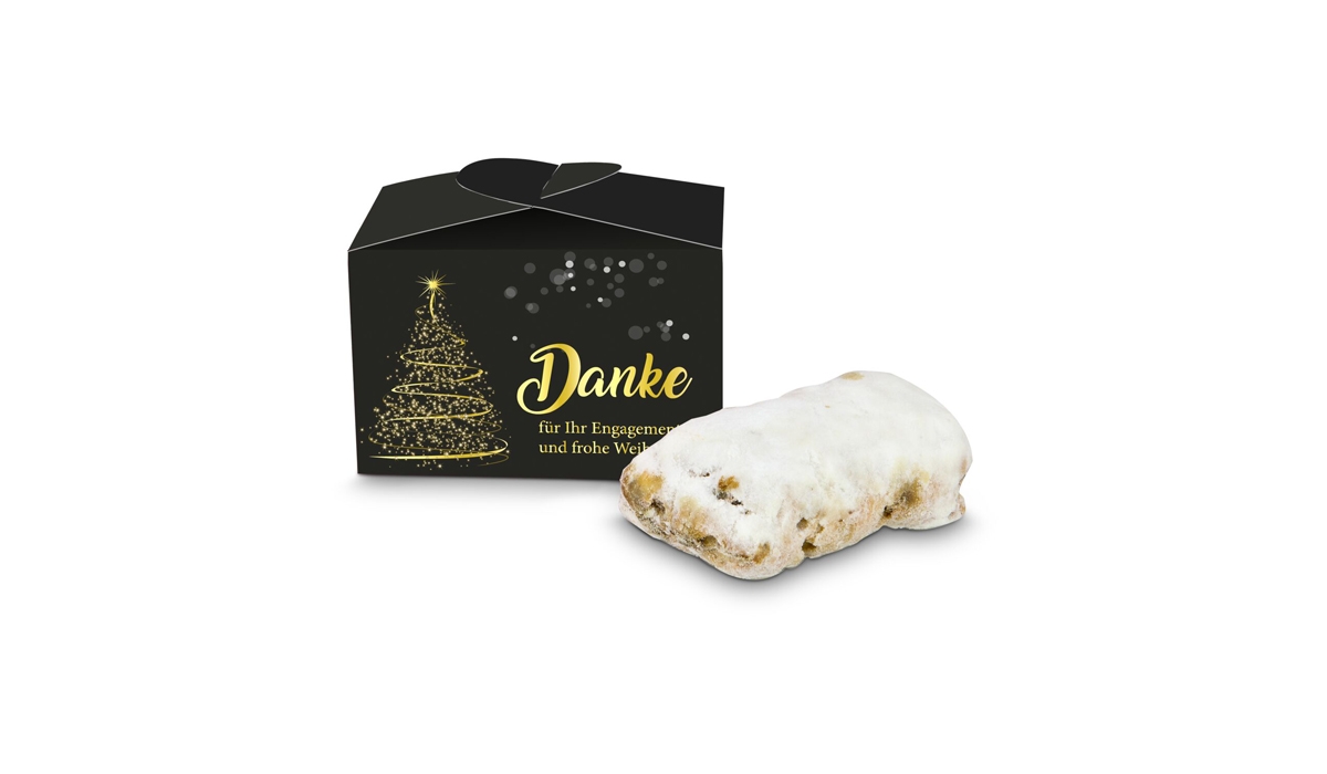 Geschenkartikel / Präsentartikel: Mini-Stollen Danke