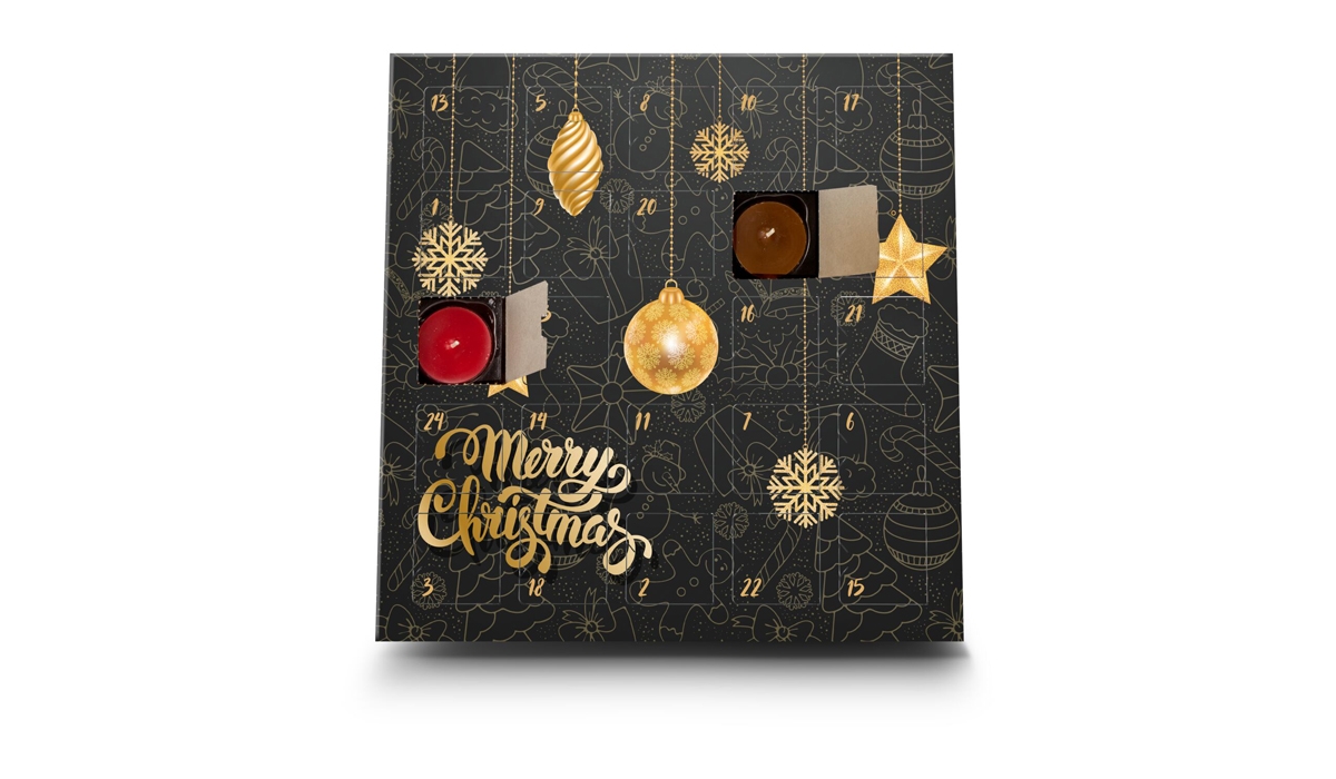 Geschenkartikel: Duftkerzen Adventskalender Merry Christmas