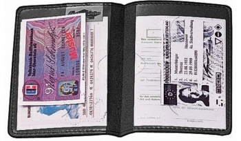 Driving licence wallet Paper Label 2 black