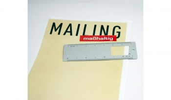 Lineal Mail@Metal silber