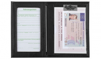 Driving licence wallet LookPlus black/red