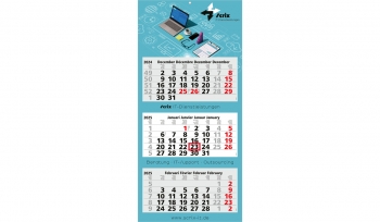 3-month calendar 2025 Maxi Light 3 Standard