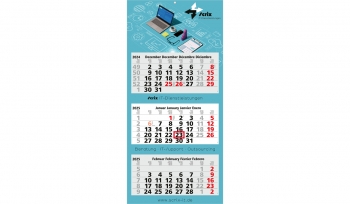 3-month calendar 2025 Maxi Light 3 Standard