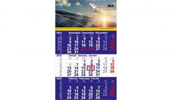 3-Monatskalender 2025 Solid 3 Standard