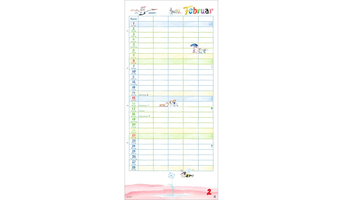 advertising calendar: Heine Family Planner 2026