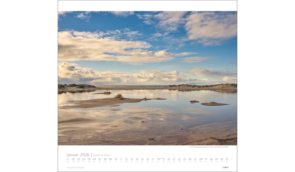 advertising calendar: Islands And Sea 2026