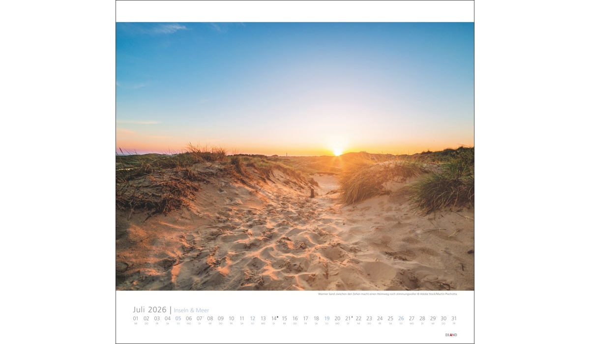 advertising calendar: Islands And Sea 2026