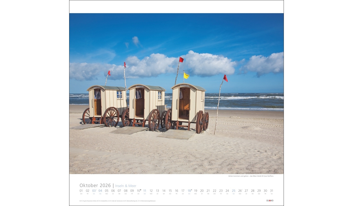 advertising calendar: Islands And Sea 2026