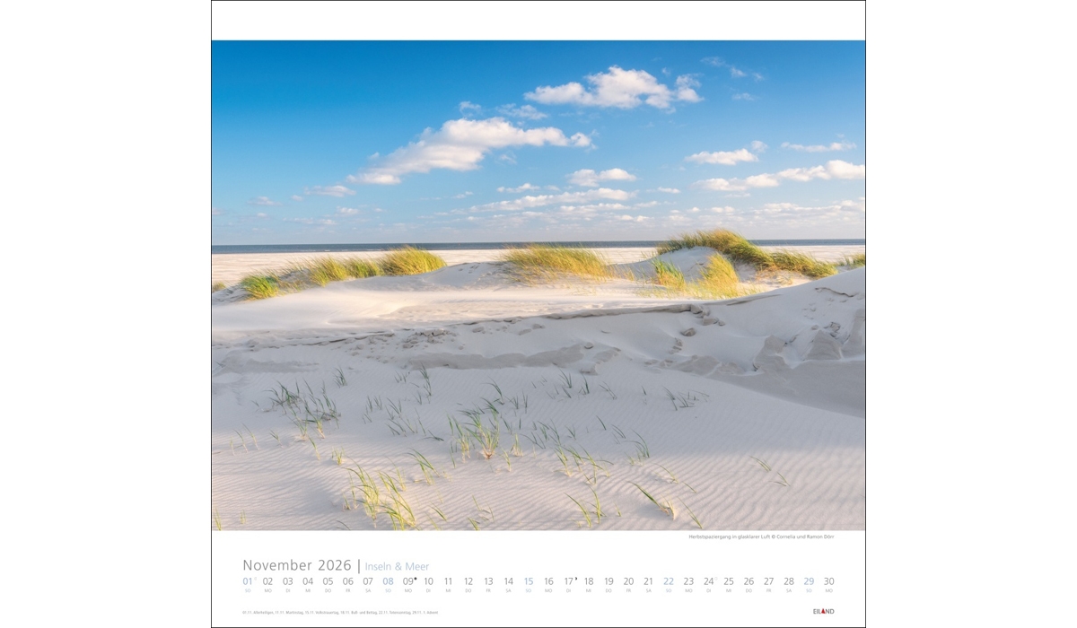 advertising calendar: Islands And Sea 2026