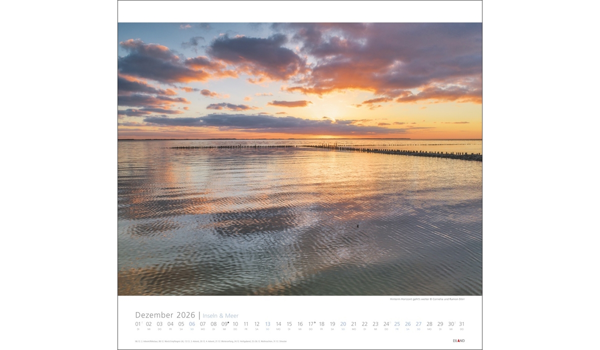 advertising calendar: Islands And Sea 2026