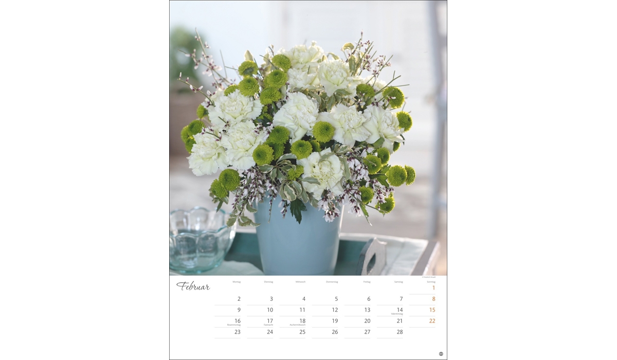 advertising calendar: Colorful flower magic poster calendar 2026