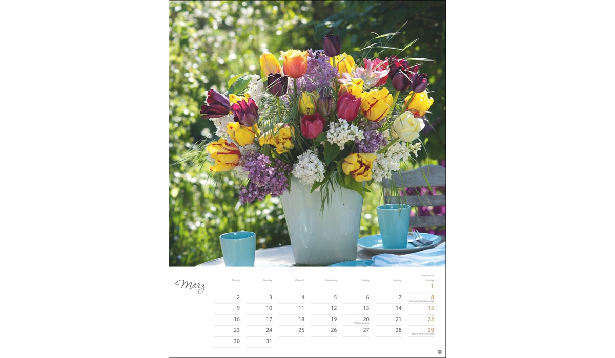 advertising calendar: Colorful flower magic poster calendar 2026