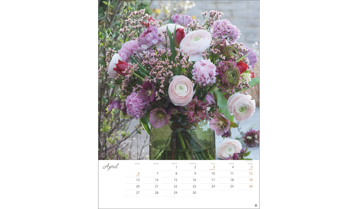 advertising calendar: Colorful flower magic poster calendar 2026