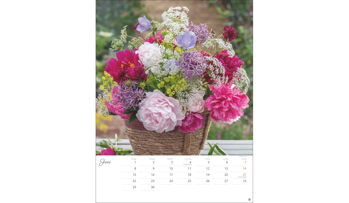 advertising calendar: Colorful flower magic poster calendar 2026