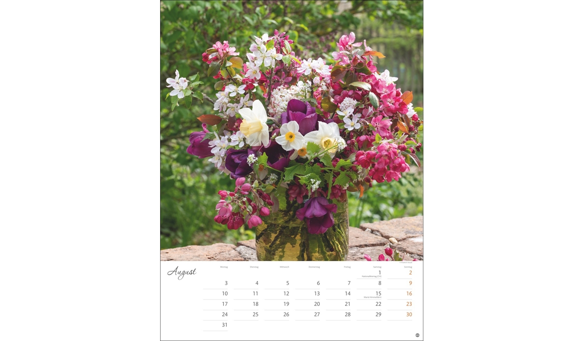 advertising calendar: Colorful flower magic poster calendar 2026