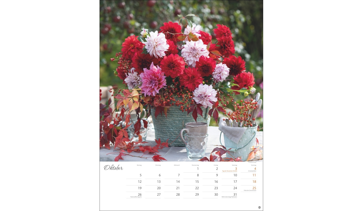 advertising calendar: Colorful flower magic poster calendar 2026