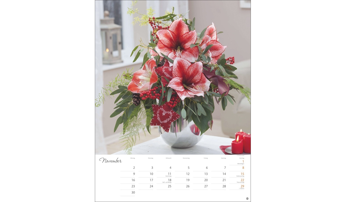 advertising calendar: Colorful flower magic poster calendar 2026