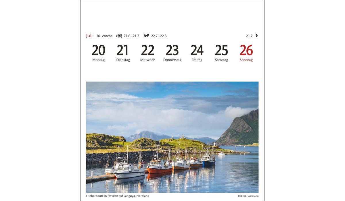 advertising calendar: Norway Postcard Calendar 2026