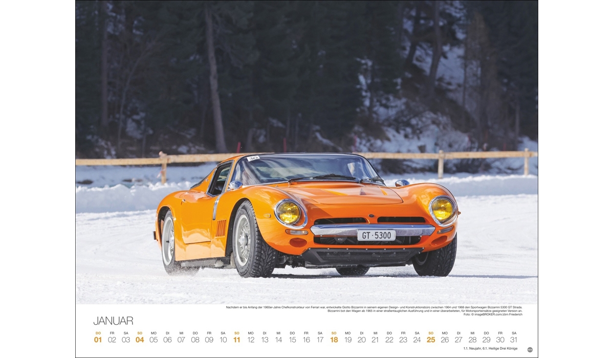 advertising calendar: Legendary Cars 2026