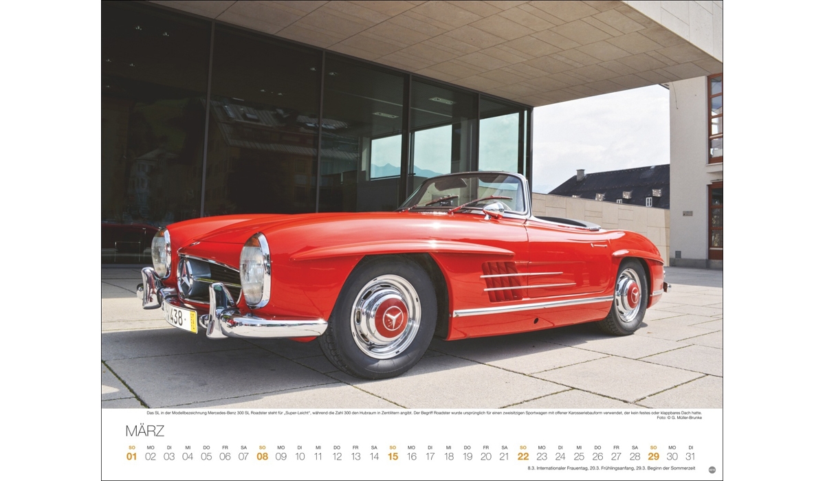 advertising calendar: Legendary Cars 2026