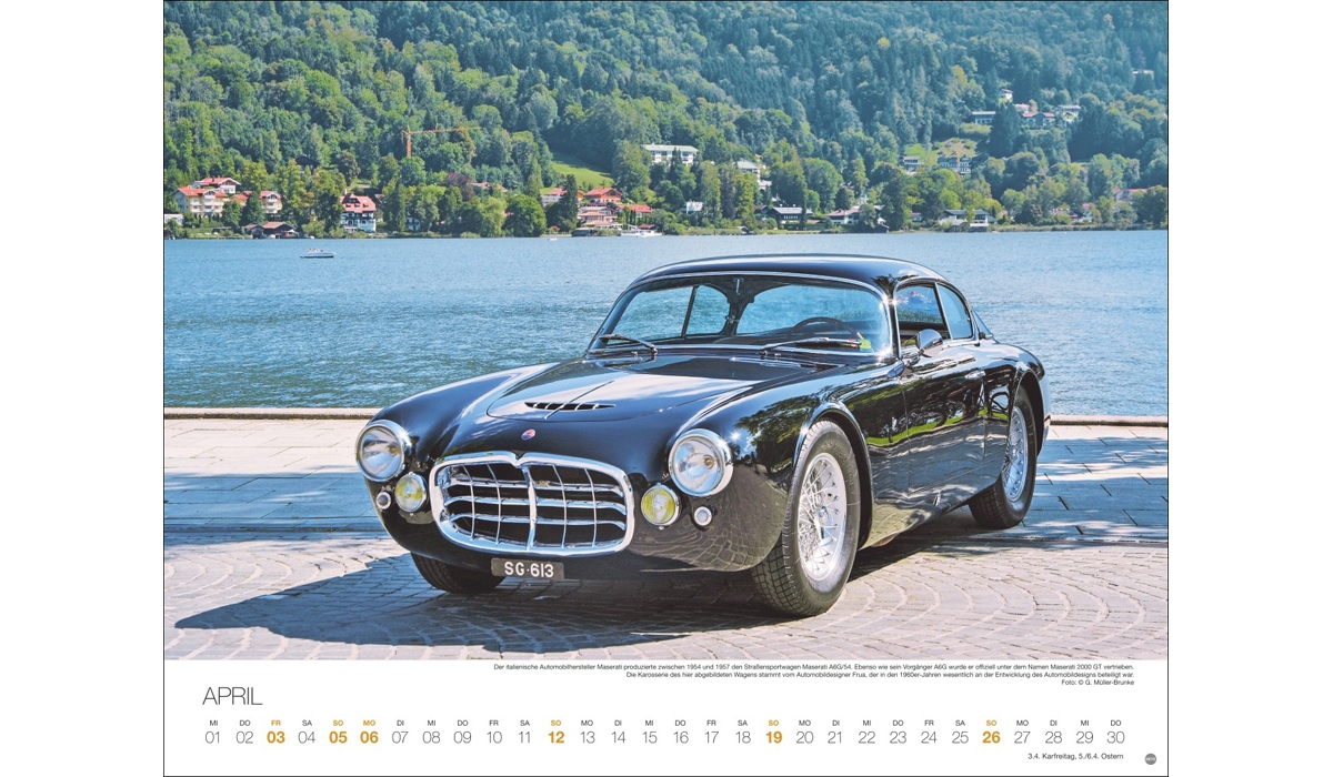 advertising calendar: Legendary Cars 2026