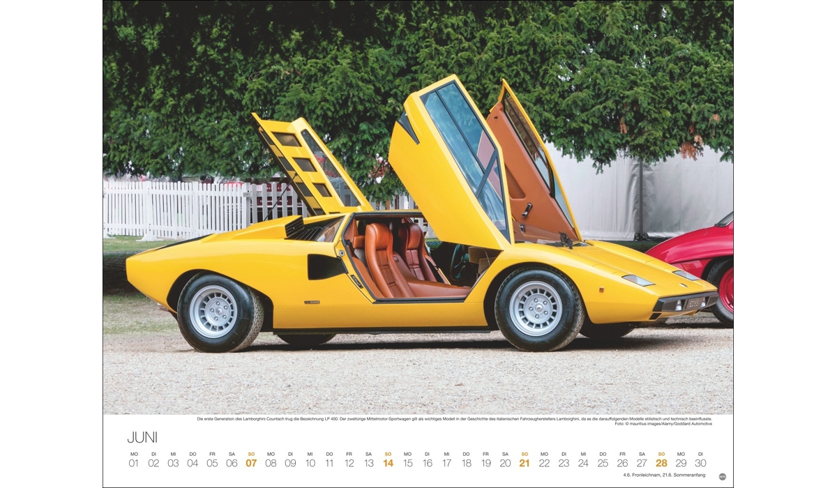 advertising calendar: Legendary Cars 2026