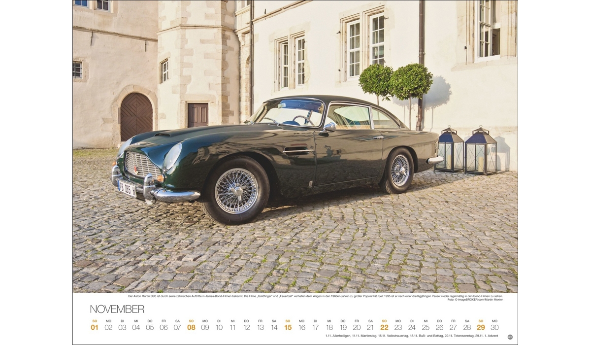 advertising calendar: Legendary Cars 2026