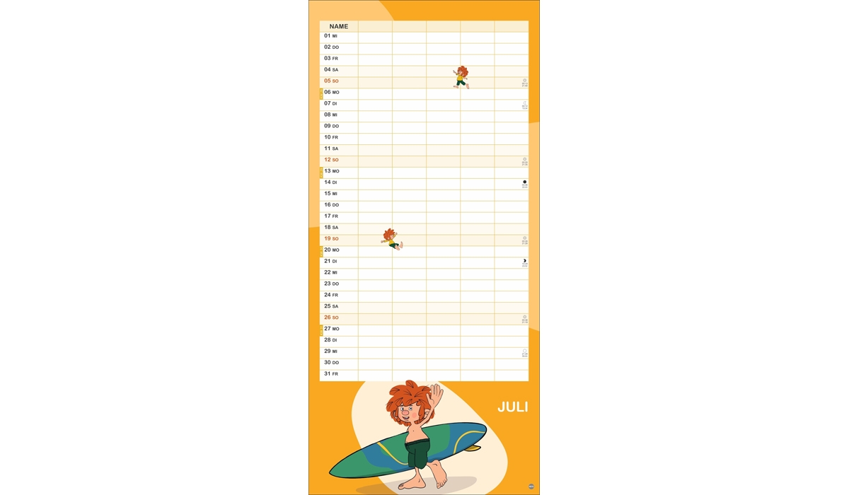 advertising calendar: Pumuckl family planner 2026