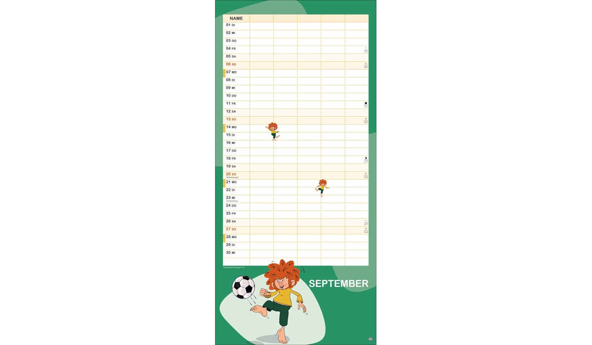 advertising calendar: Pumuckl family planner 2026
