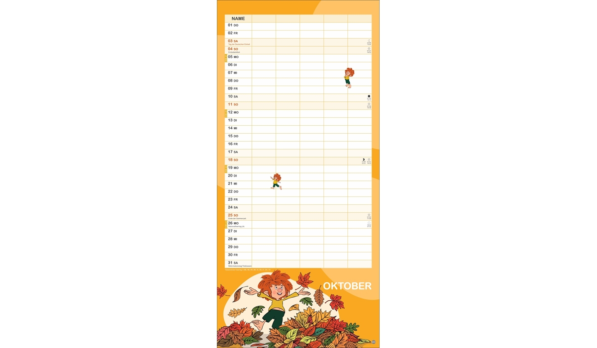 advertising calendar: Pumuckl family planner 2026