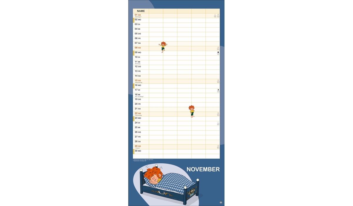 advertising calendar: Pumuckl family planner 2026