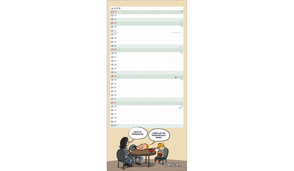 advertising calendar: Holtschulte family planner 2026