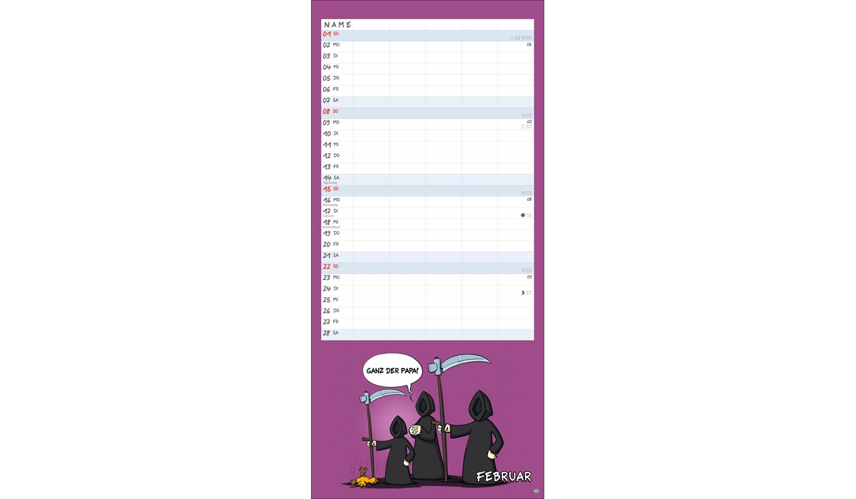 advertising calendar: Holtschulte family planner 2026