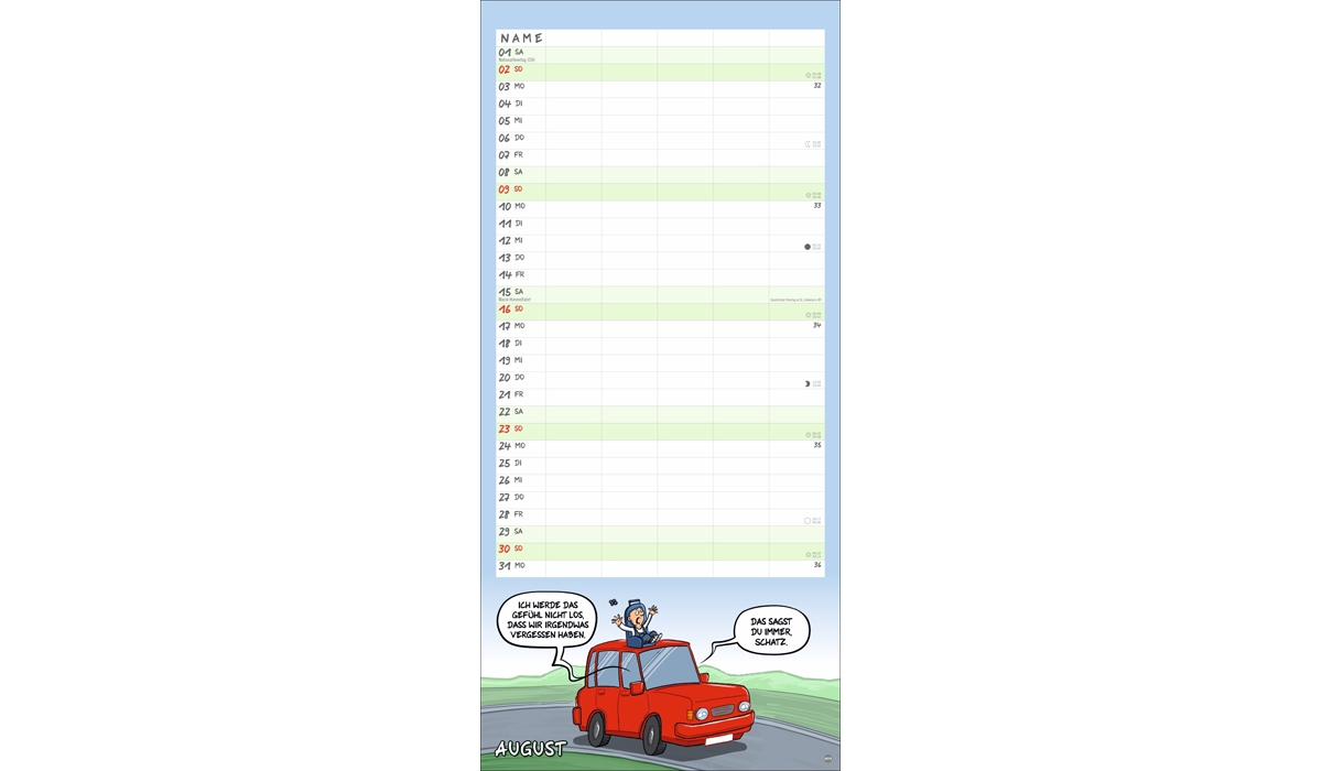 advertising calendar: Holtschulte family planner 2026