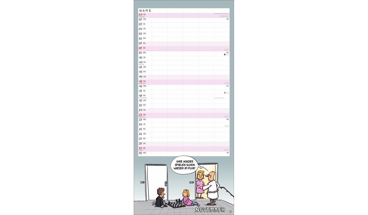 advertising calendar: Holtschulte family planner 2026
