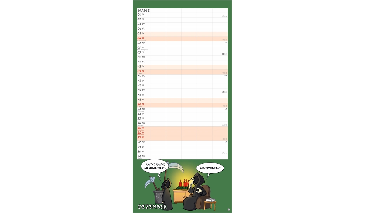 advertising calendar: Holtschulte family planner 2026