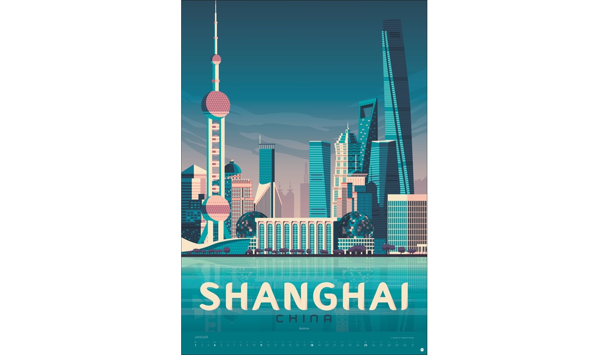 Werbekalender: Travel the World Posterkalender 2026