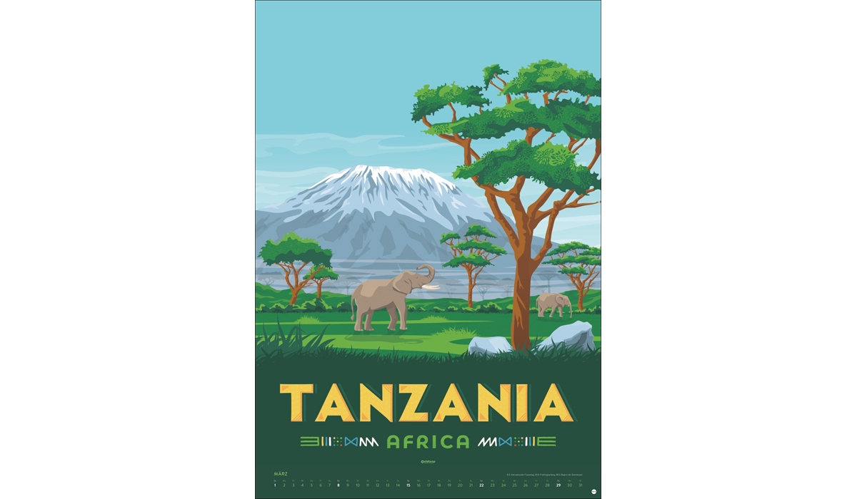 Werbekalender: Travel the World Posterkalender 2026
