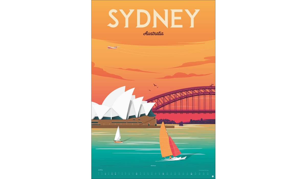 Werbekalender: Travel the World Posterkalender 2026