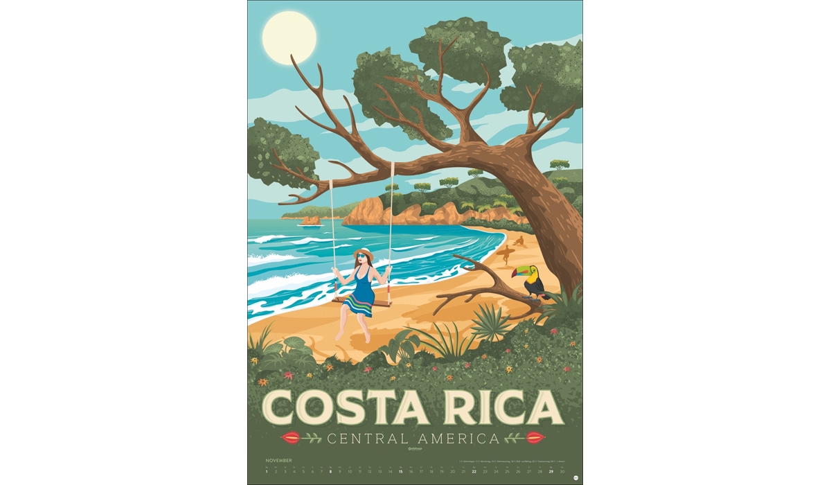 Werbekalender: Travel the World Posterkalender 2026