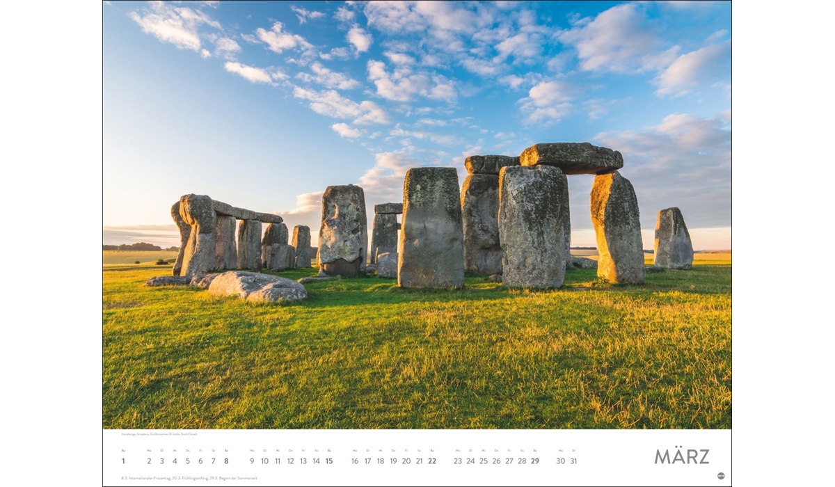 advertising calendar: Places of the power poster calendar 2026