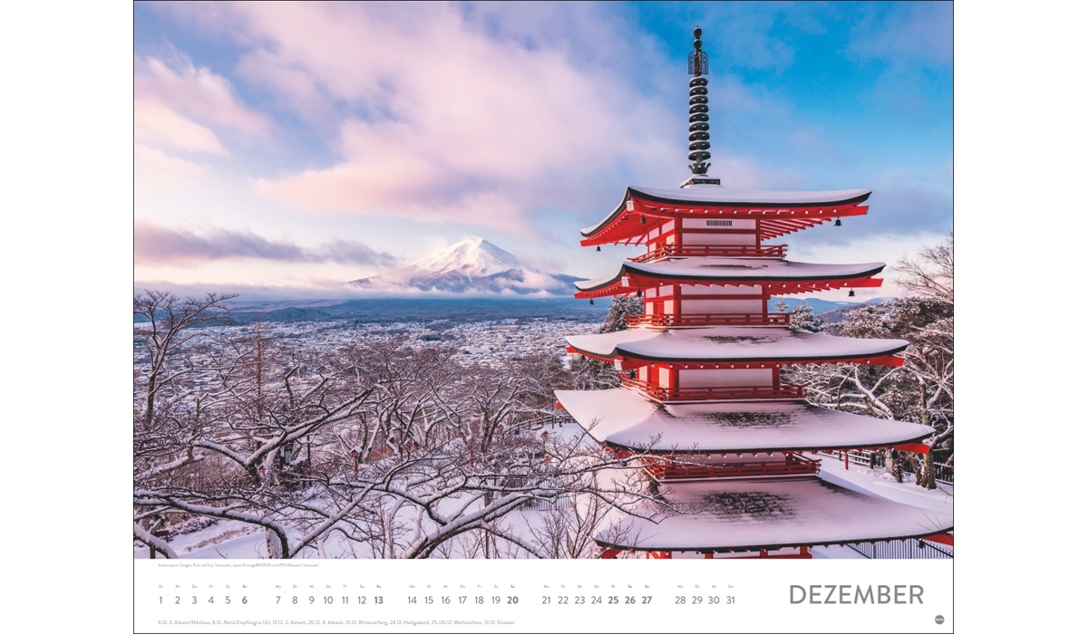 advertising calendar: Places of the power poster calendar 2026