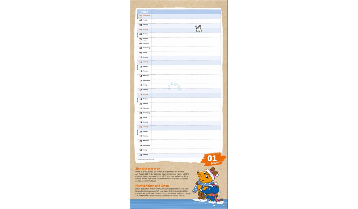 advertising calendar: Plan sustainably with the mouse 2026